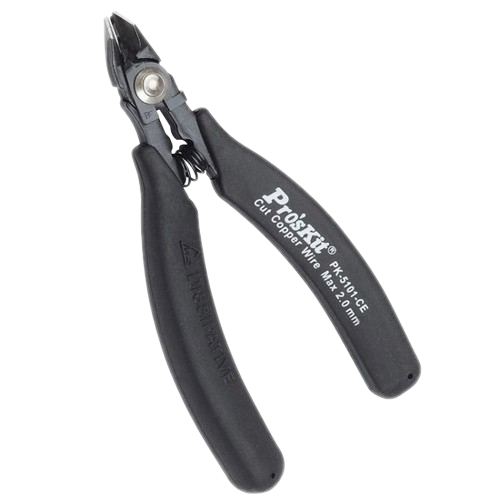 Кусачки для точного різання дроту Pro'sKit 1PK-5101 125 мм сталь S50C Чорний (32163575) Кусачки для точного різання дроту Pro'sKit 1PK-5101 125 мм сталь S50C Чорний (32163575)