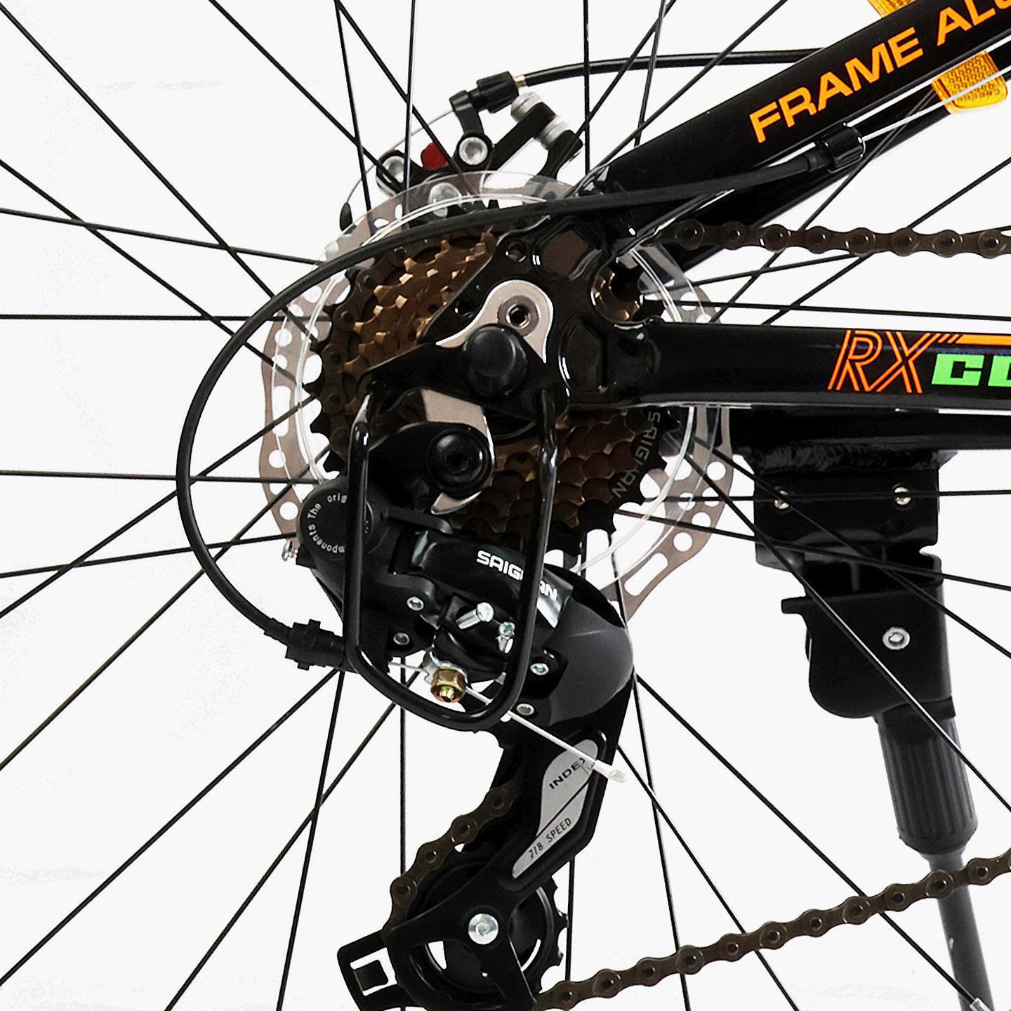 Велосипед гірський підлітковий алюмінієвий Corso Project 24" рама 11" Чорно-помаранчевий - фото 6 Велосипед гірський підлітковий алюмінієвий Corso Project 24" рама 11" Чорно-помаранчевий - фото 6