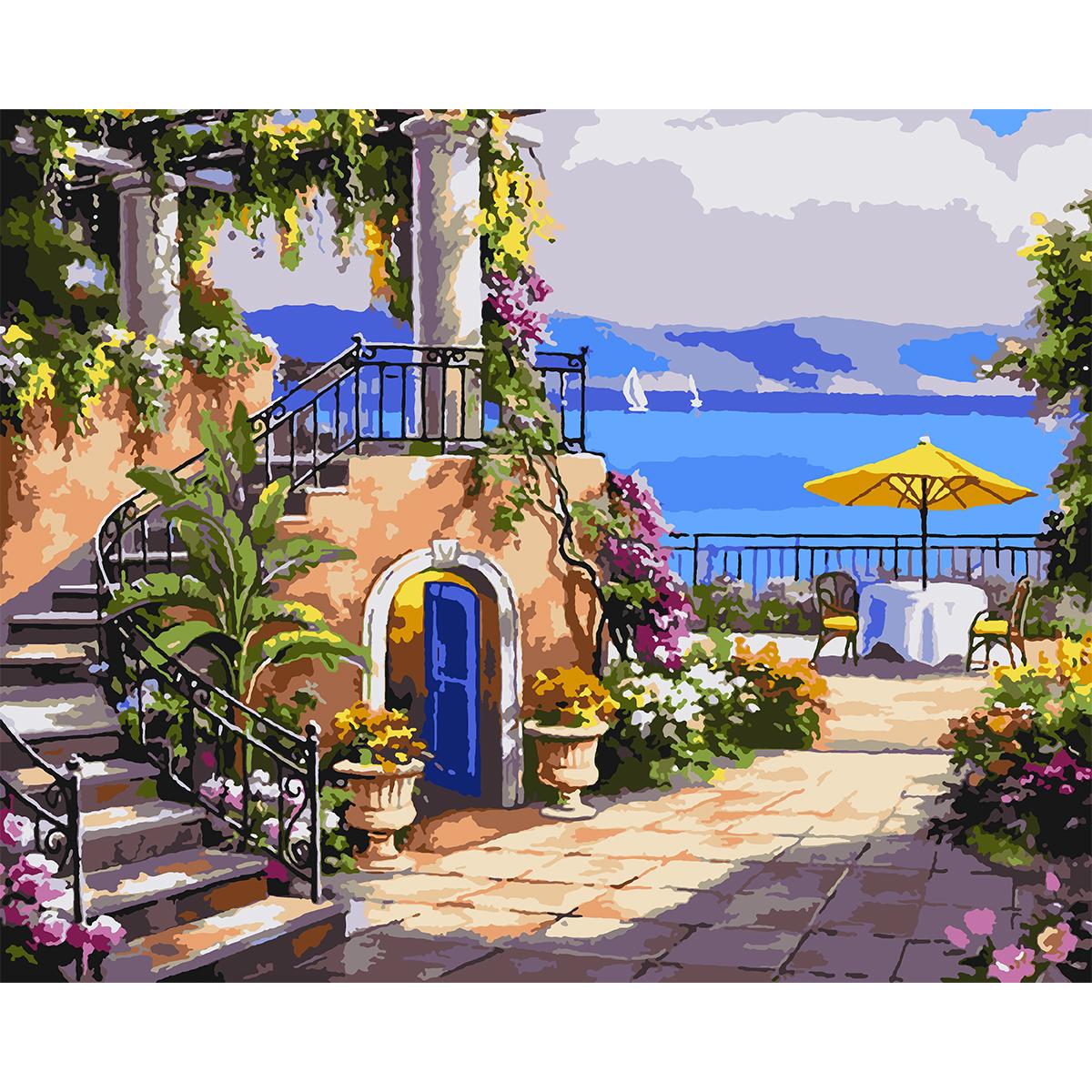 Картина по номерам Santi Морская набережная 40x50 см (Top-954747)