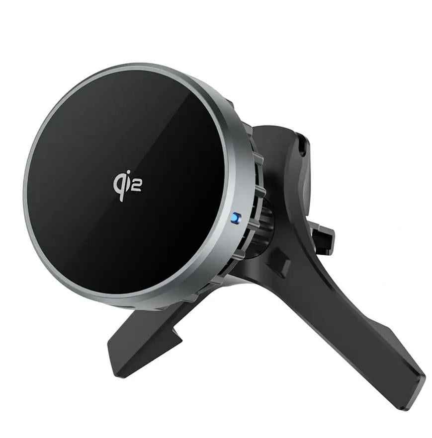 Автодержатель для телефона с беспроводной зарядкой WIWU Qi2.0 Car Wireless Charger Black (CH-319)