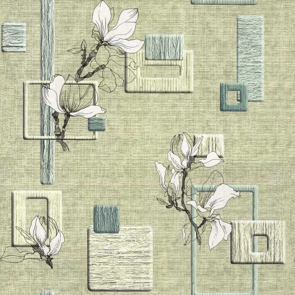 Обои тисненные Эксклюзив Люкс на бумажной основе 0,53х10,05 м Зеленая оливка (060-13)