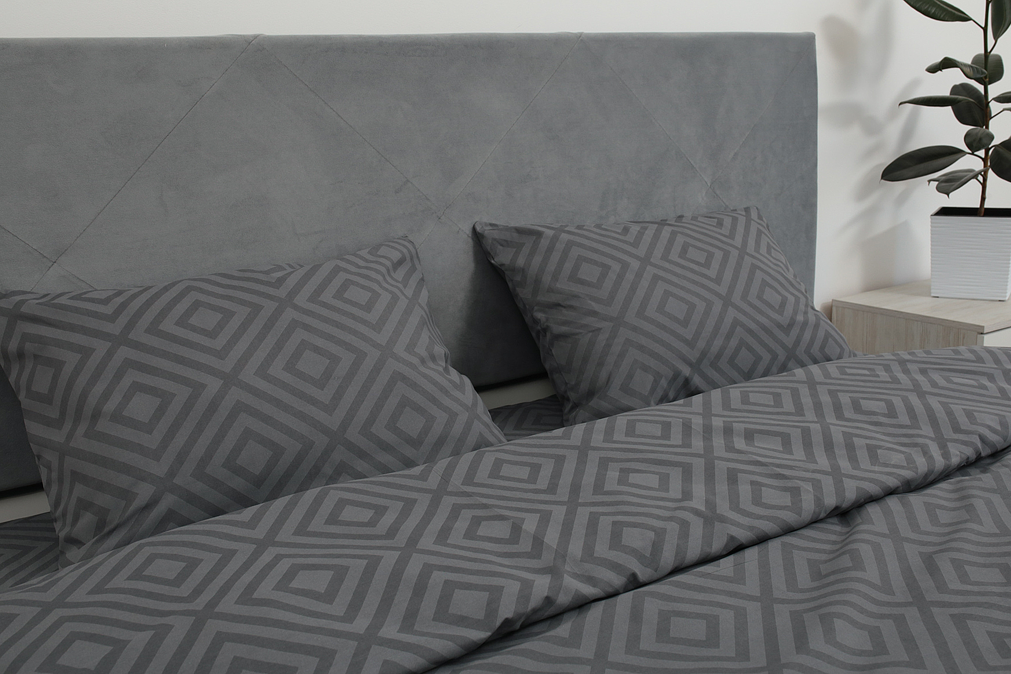 Комплект постельного белья евро Amore Glux-126 бязь Серый (KPB-Ae-Glux-126gr(50x70)_) - фото 5 Комплект постельного белья евро Amore Glux-126 бязь Серый (KPB-Ae-Glux-126gr(50x70)_) - фото 5