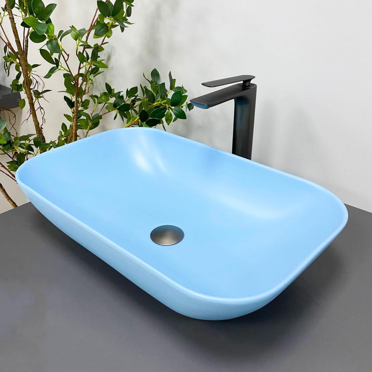 Умывальник накладной VBI AVEZZANO Blue Matt (2808389416)