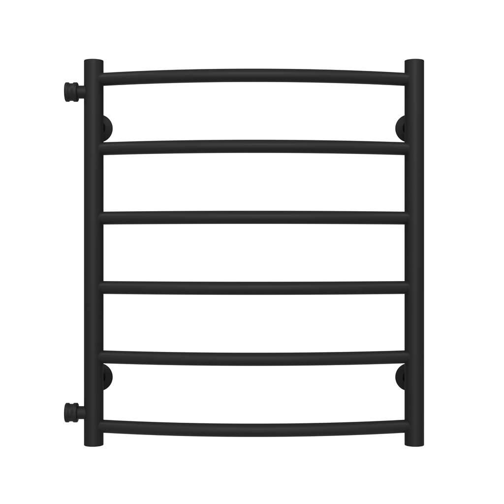 Полотенцесушитель водяной Deffi Классик П6 боковое левое подключение нержавеющая сталь 500х600 мм Черный (C.DK.60.50.6.BB)