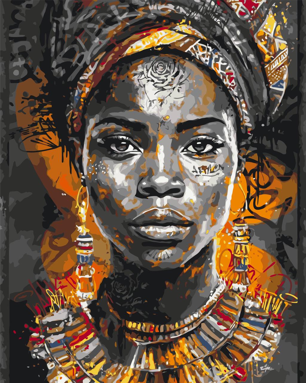 Картина за номерами ORIGAMI Африканська жінка 40х50 см (LW22330)