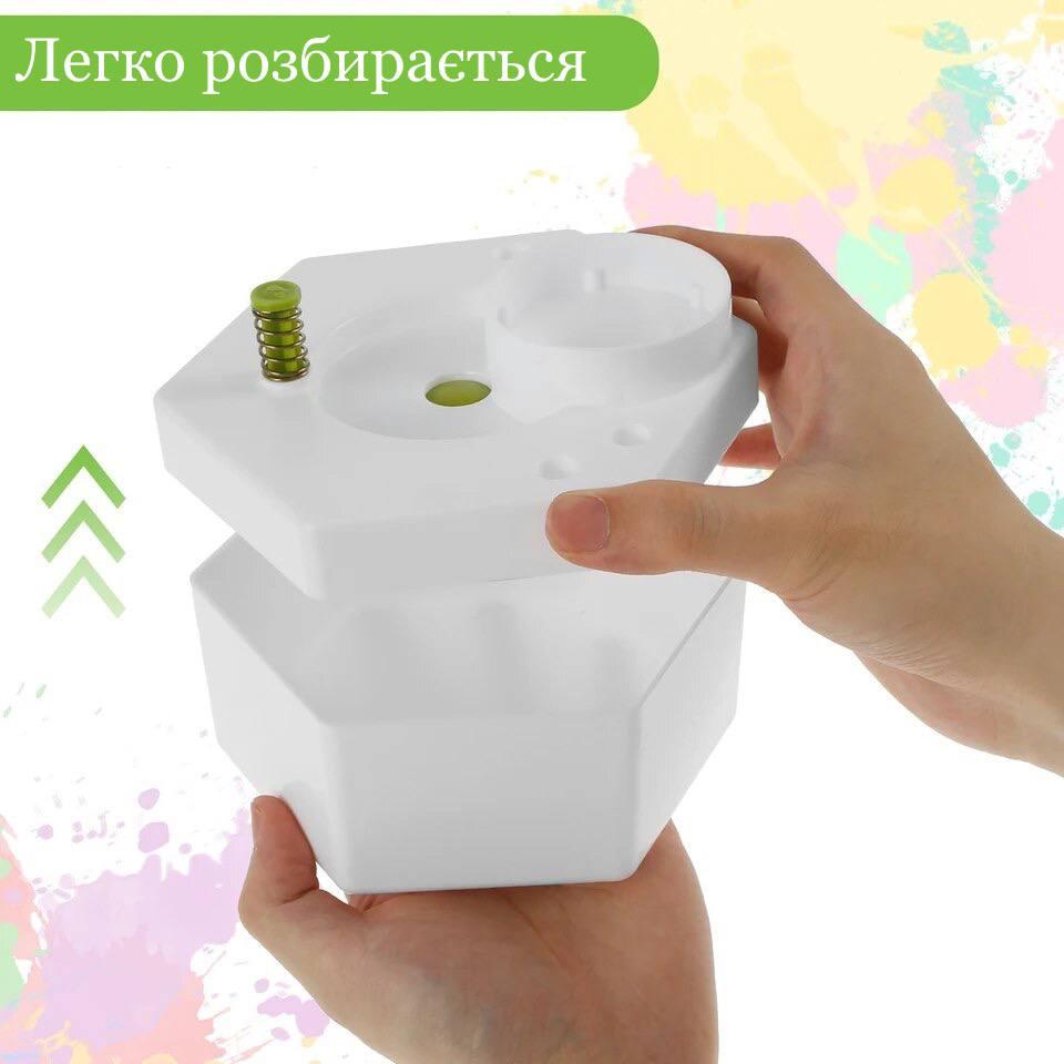 Ополаскиватель кистей для рисования пластиковый Салатово-белый (77520882) - фото 4 Ополаскиватель кистей для рисования пластиковый Салатово-белый (77520882) - фото 4