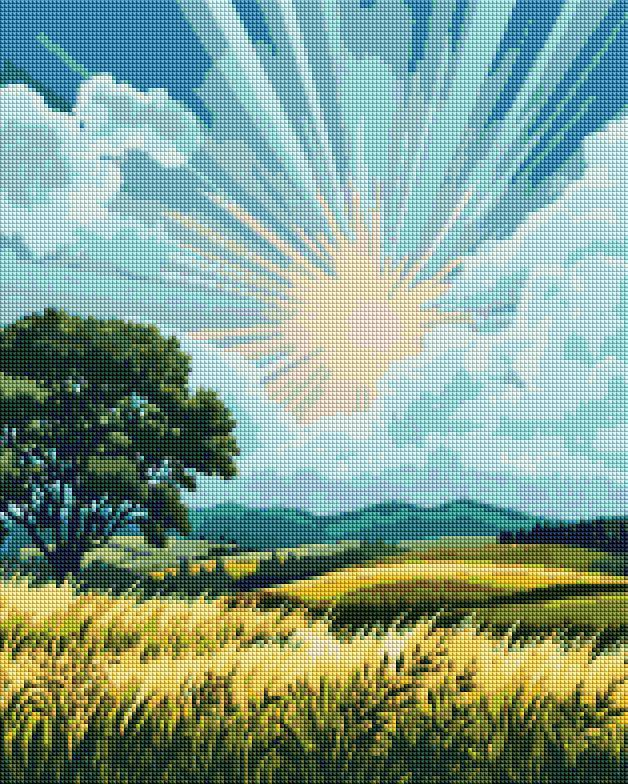 Алмазная мозаика Brushme Летний пейзаж 40x50 см (DBS1265)
