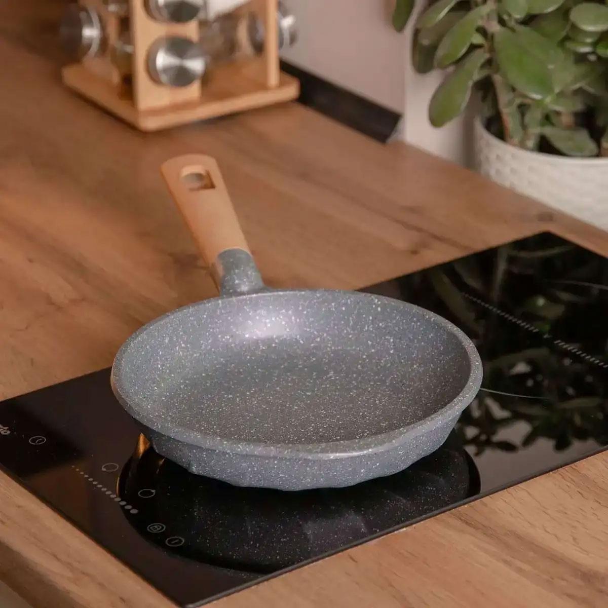 Сковорода алюминиевая MGC мраморное антипригарное покрытие 1,5 л 26 см Серый (HP-4-419G)