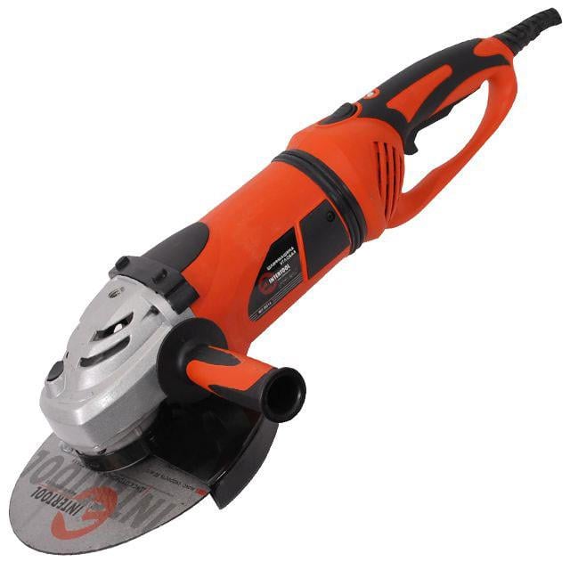 Болгарка Intertool WT-0216 2600 Вт 230 мм 6000 об/хв датчик зносу щіток та D-подібна поворотна рукоятка (19557928)