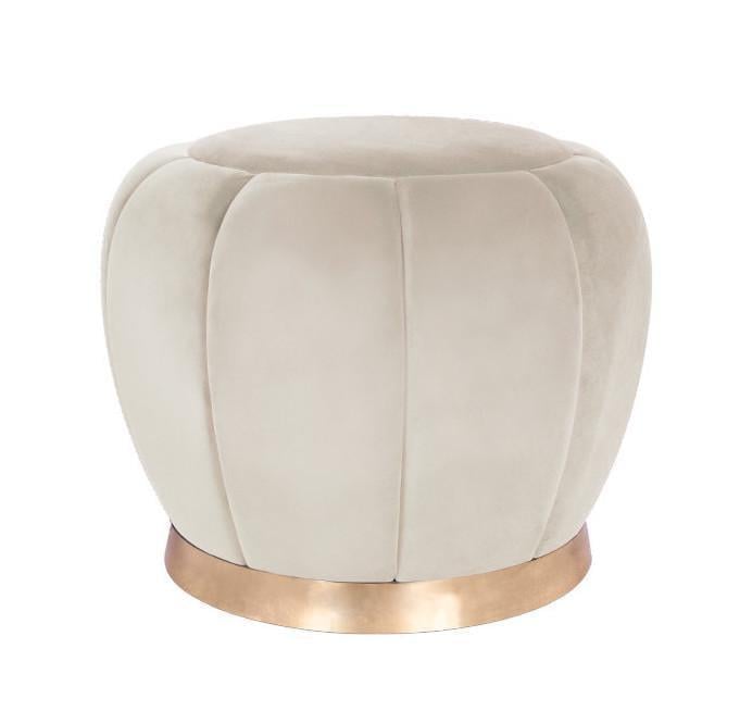 Пуф MeBelle Richie велюр 59х48 см Світло-сірий (P_017_s) - фото 2