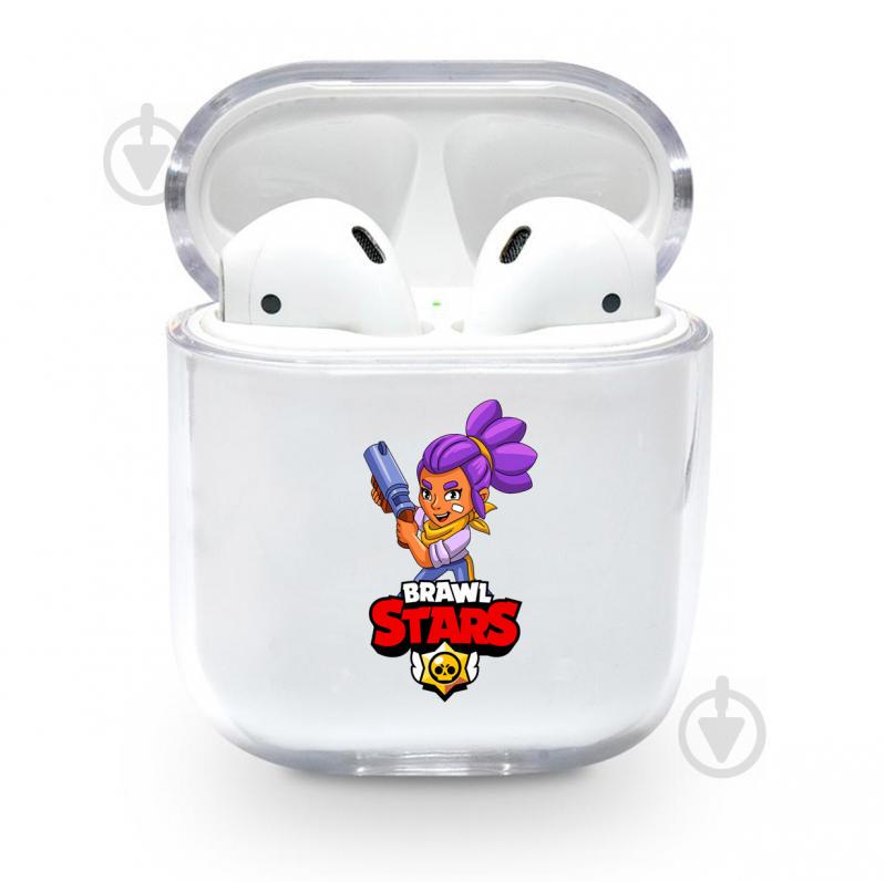 Прозорий силіконовий чохол Apple AirPods з малюнком - SHELLY / Brawls Stars (KAP1111)