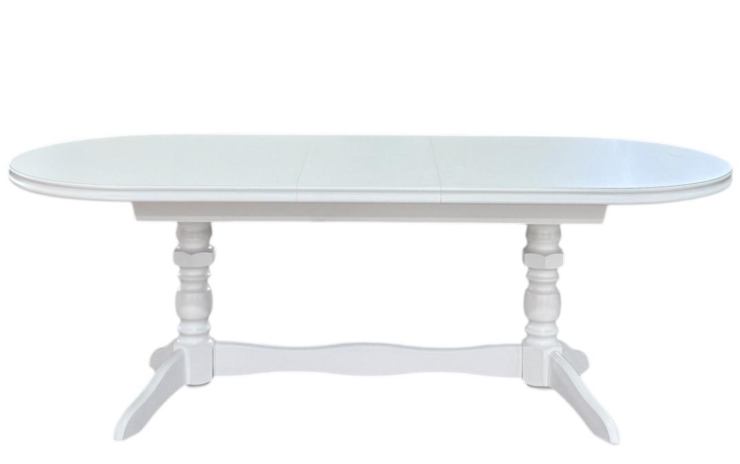 Обеденный стол раскладной овальный Скиф СТ-12 180х90/220х90 см Белый (26484401) - фото 2 Обеденный стол раскладной овальный Скиф СТ-12 180х90/220х90 см Белый (26484401) - фото 2