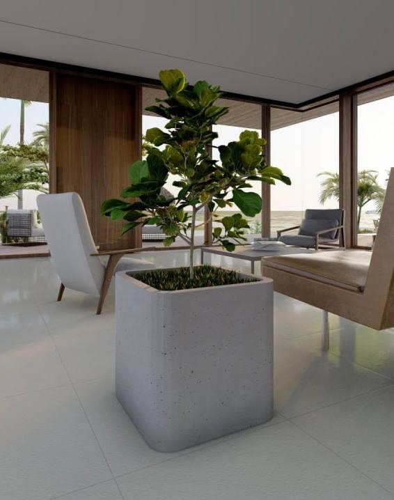 Вазон вуличний Модерн бетонний 500х500х1000 мм Сірий (2482213545) - фото 3 Вазон вуличний Модерн бетонний 500х500х1000 мм Сірий (2482213545) - фото 3