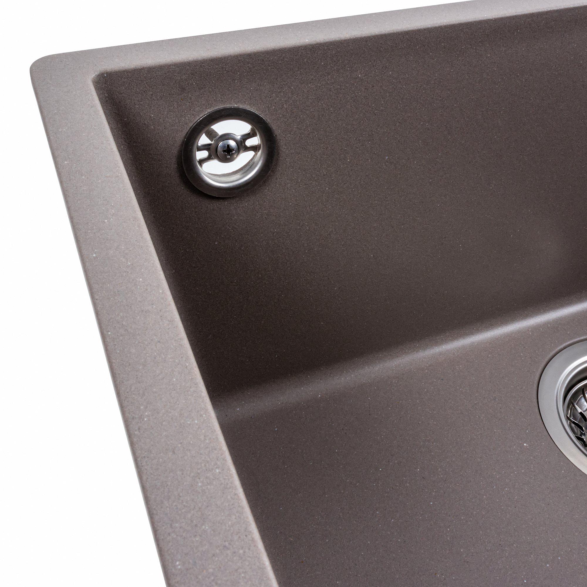 Мойка для кухни гранитная Platinum 5444 OASIS матовая Дюна - фото 4 Мойка для кухни гранитная Platinum 5444 OASIS матовая Дюна - фото 4