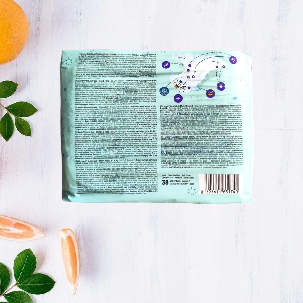 Підгузки bevola 4+ 8-15 кг пробний набір 6 шт. - фото 6