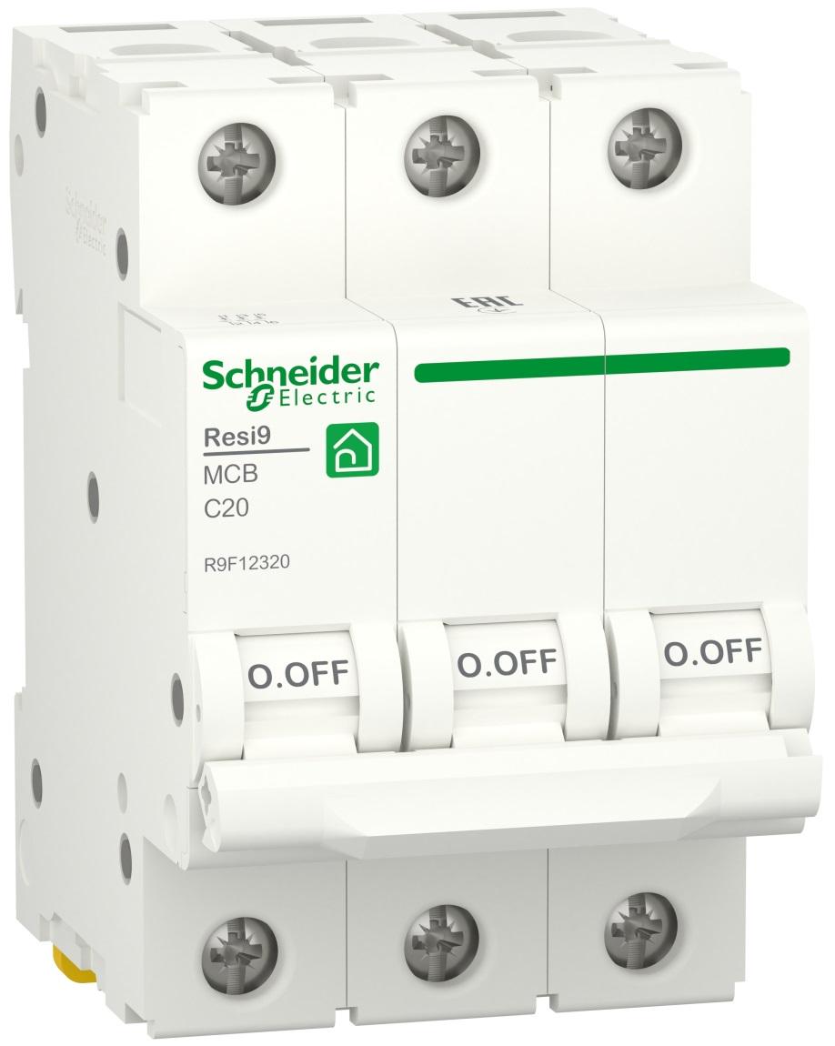 Автоматичний вимикач Schneider Electric Resi9 6kA 3P 20A C (R9F12320) - фото 1