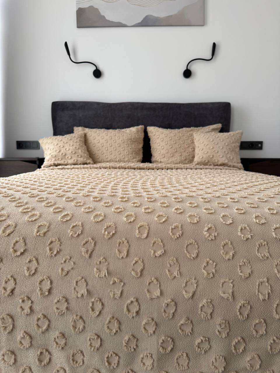 Покривало Інгрід 120x250 см Бежевий (22899-4-120x250cm) - фото 3 Покривало Інгрід 120x250 см Бежевий (22899-4-120x250cm) - фото 3