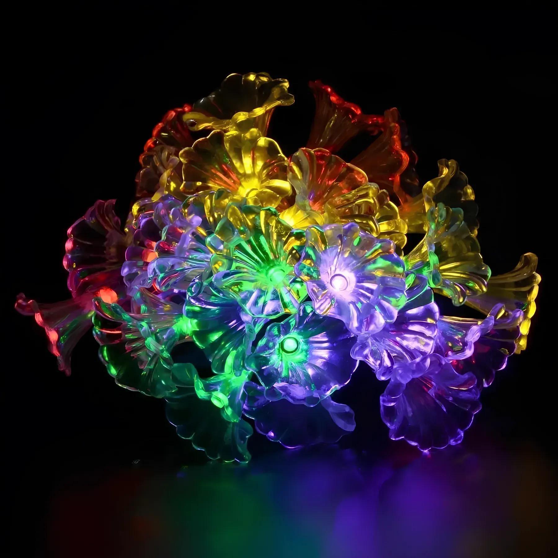 Садовая LED-гирлянда Sirius Цветы RGB на солнечной батарее 5,8 м IP44 (SL2885M-MG20)