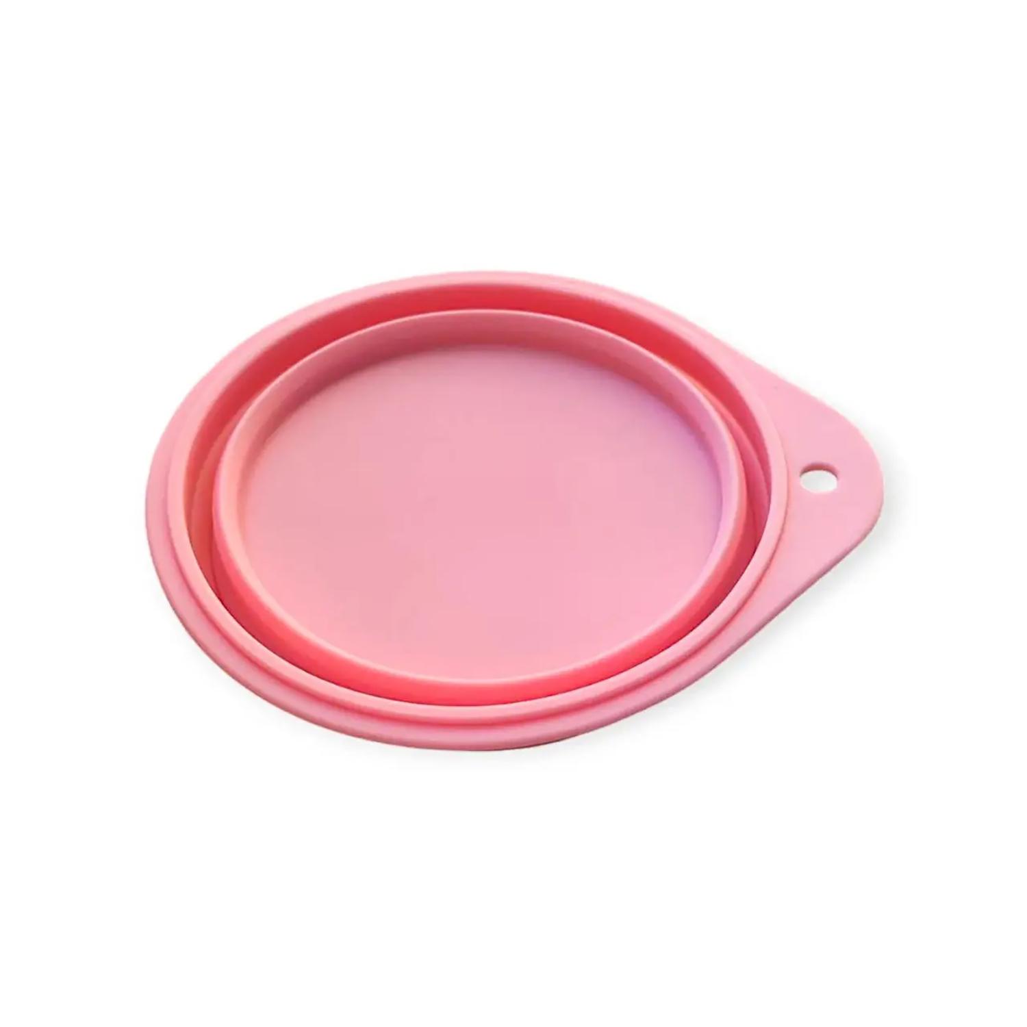 Миска для котів та собак складна силіконова Рожевий (87155) - фото 2