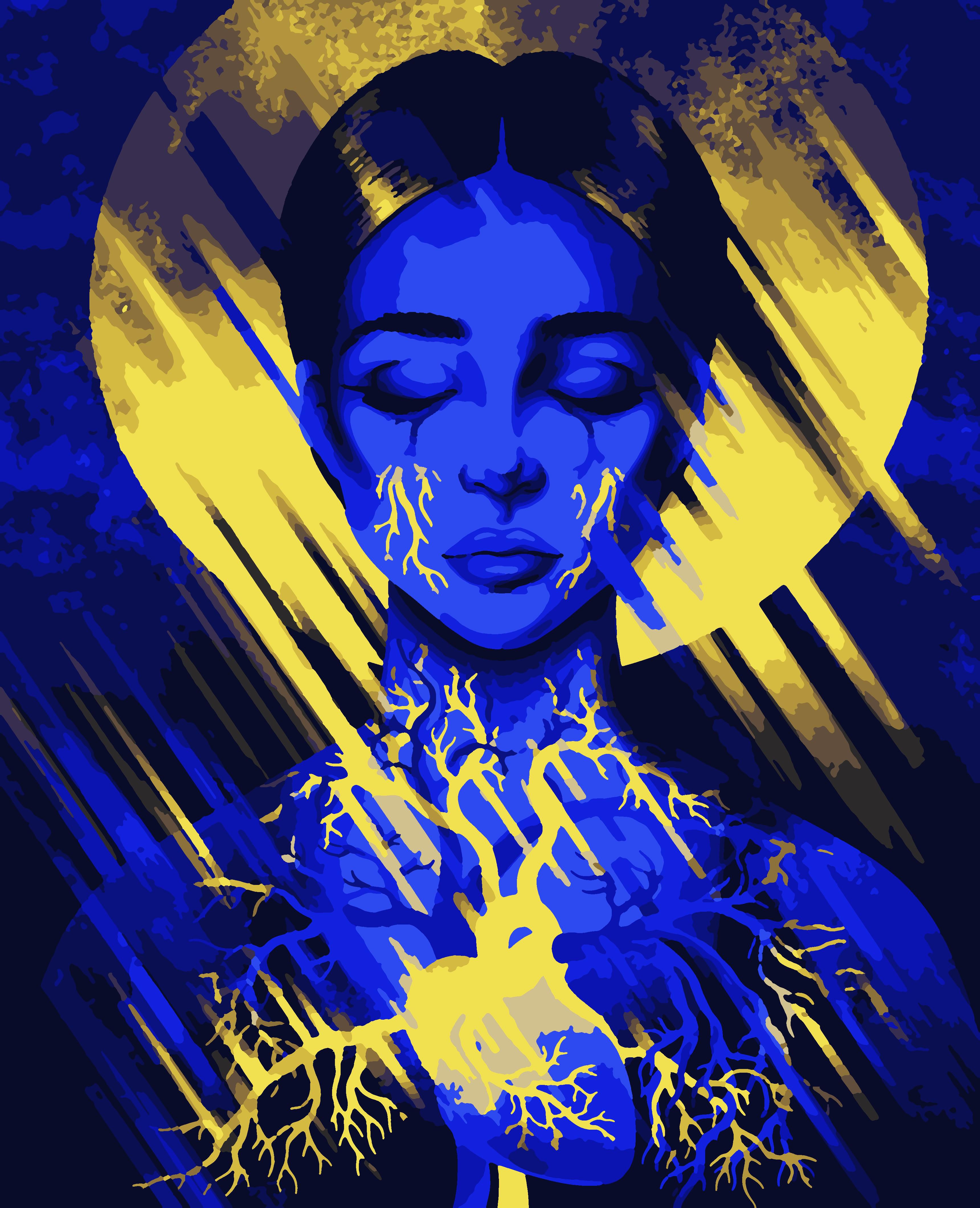 Картина по номерам Artissimo Сердце Украины 40x50 см без коробки (PN5639)