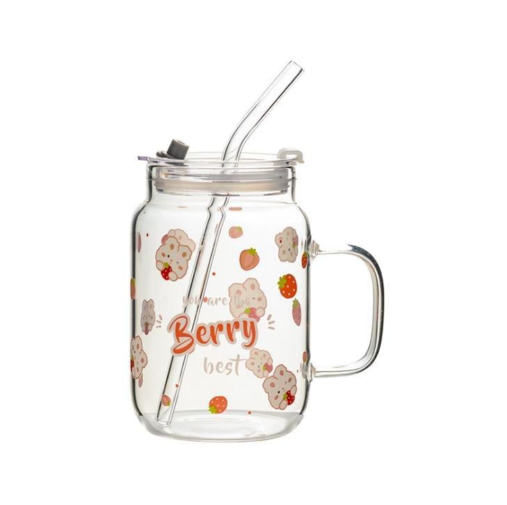 Чашка з трубочкою та кришкою Berry 14605 400 мл (4981787)