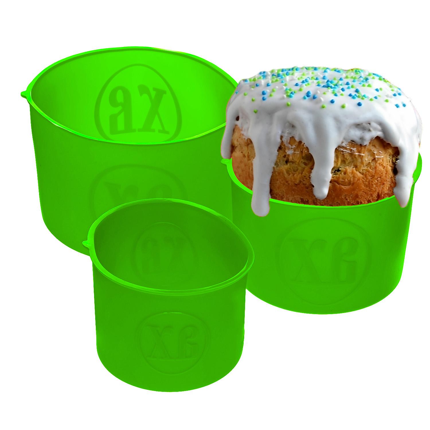 Формы для выпекания куличей и пасхальных куличей 6 шт. Красный/Салатовый (20028058) - фото 7 Формы для выпекания куличей и пасхальных куличей 6 шт. Красный/Салатовый (20028058) - фото 7