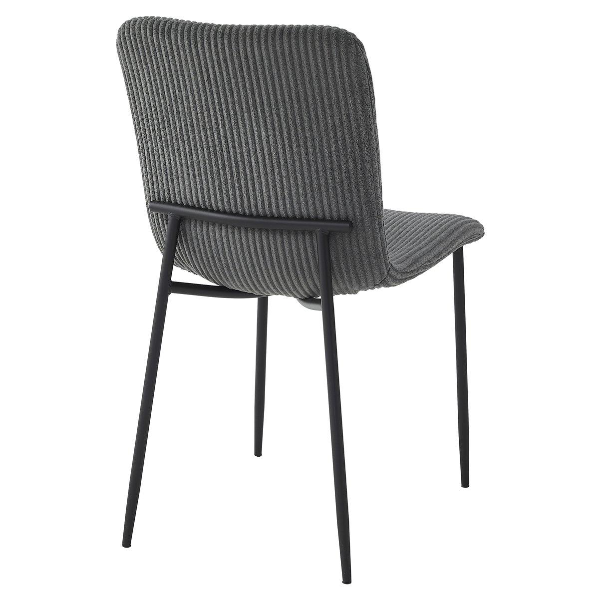 Стул Intarsio Tina ткань вельвет Черный/Серый (28710932) - фото 5 Стул Intarsio Tina ткань вельвет Черный/Серый (28710932) - фото 5