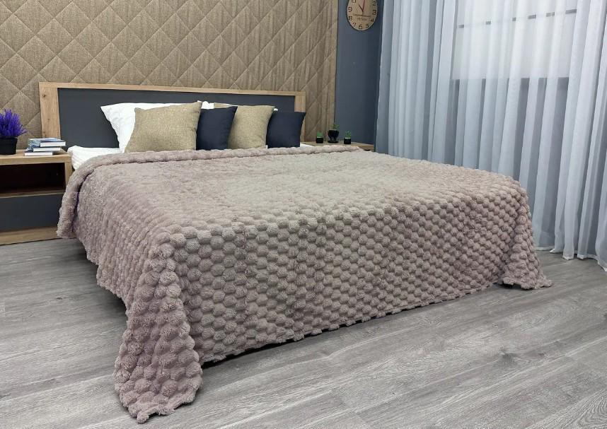 Покривало плюш Соти 200х230 см Какао (87-127)