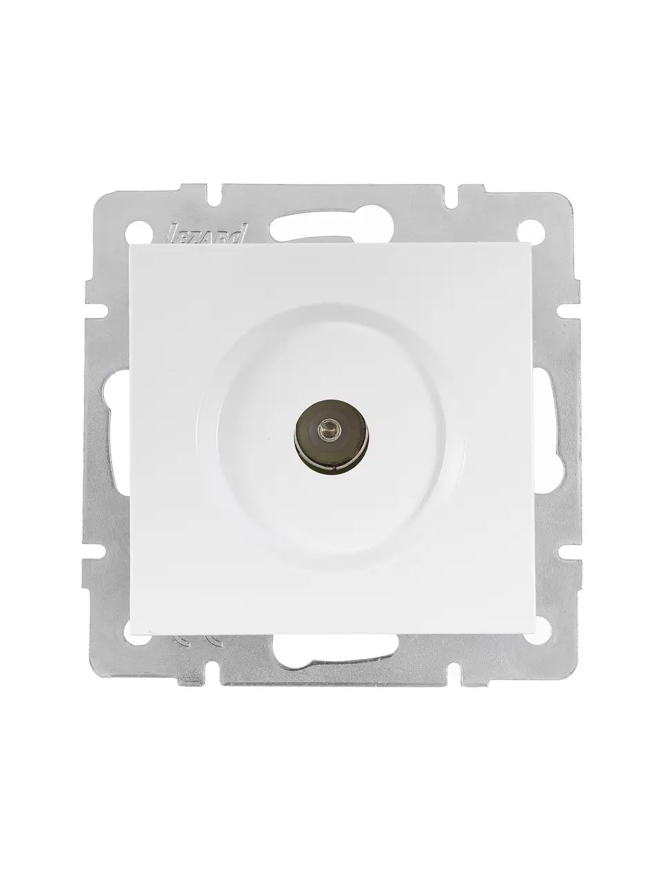 Розетка телевизионная Lezard Vesna проходная без рамки Белый