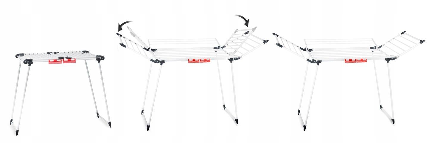 Сушарка для одягу Massido Lina складна стояча 22 м Білий (688500) - фото 3 Сушарка для одягу Massido Lina складна стояча 22 м Білий (688500) - фото 3