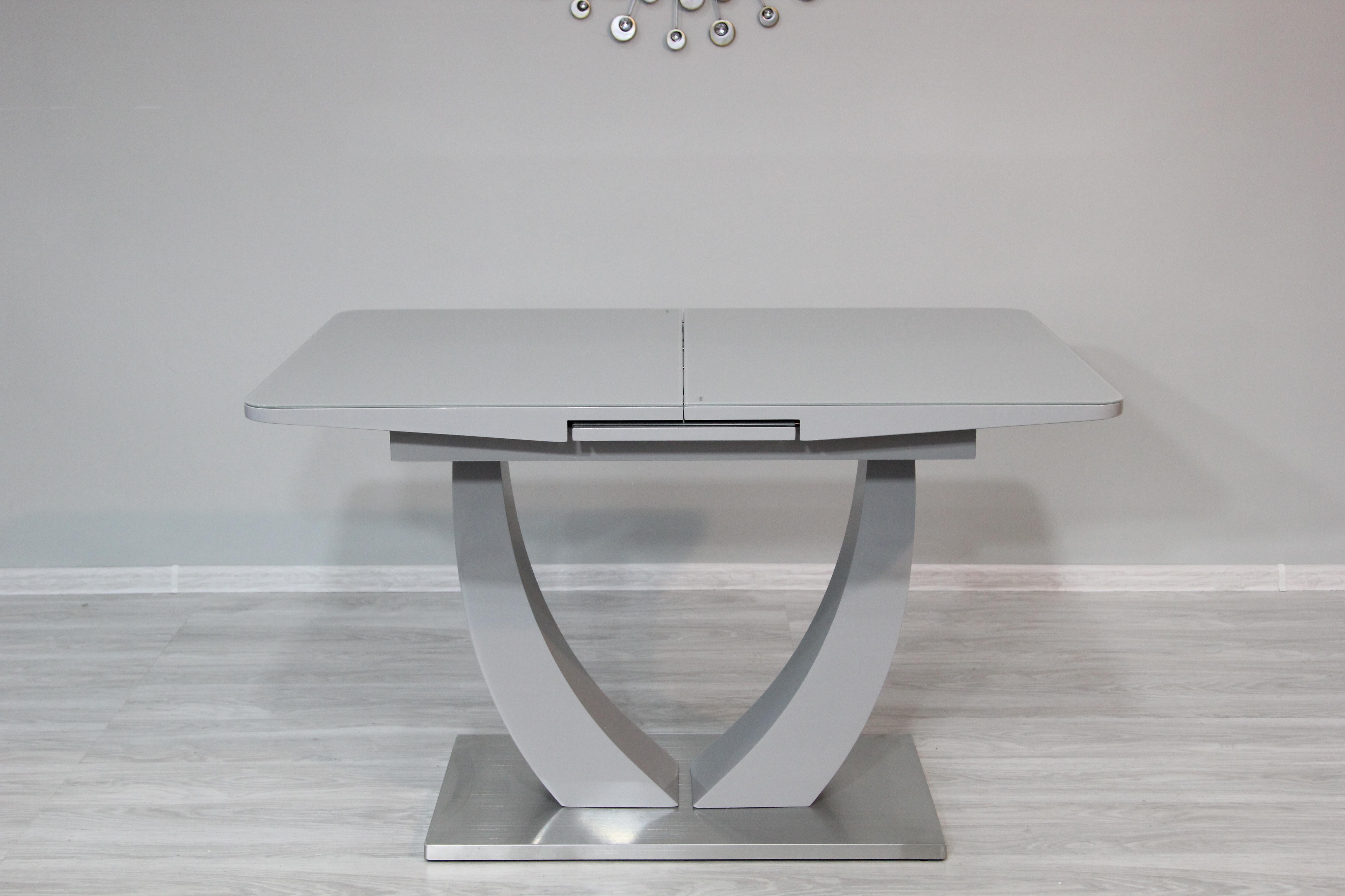 Обеденный стол стеклянный Евродом Concord T-904 1600/2000х900х760 мм Light Grey (24680632)