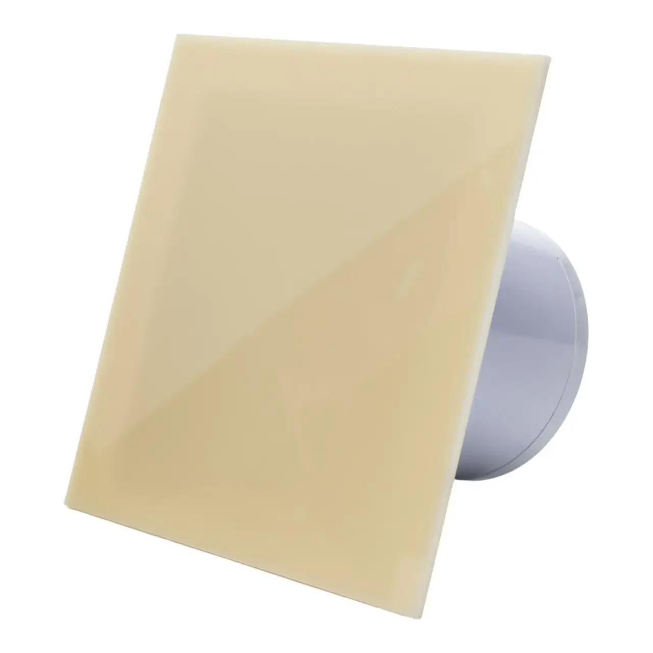 Вентилятор вытяжной для ванной комнаты Ecovent DECORA Ø 125 мм Super Silent 140 м3/ч Бежевый глянцевый плексиглас (Decora125PLBE)