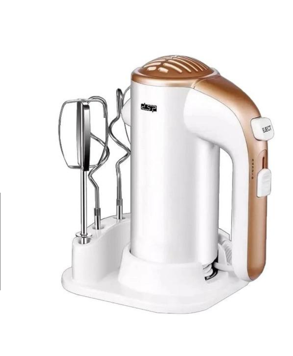 Миксер ручной DSP KM 2021 с подставкой 5 скоростей 200 Вт Белый (23121327)