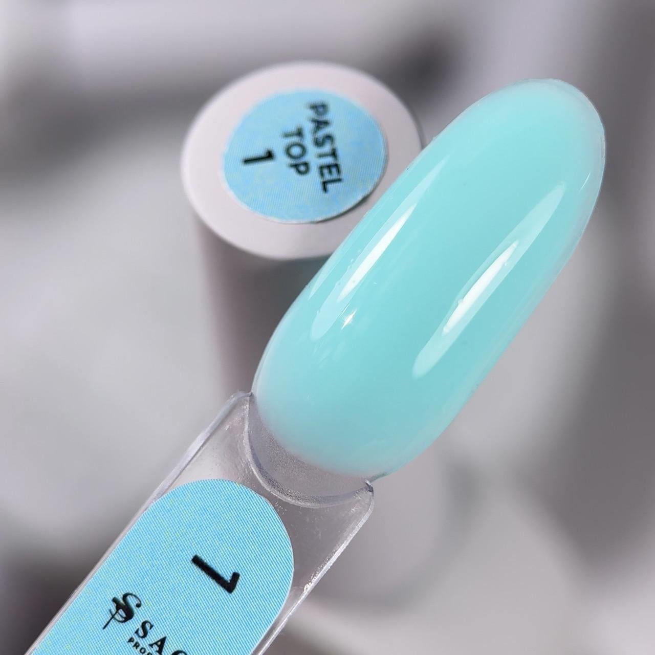 Топ цветной для гель-лака без липкого слоя Saga Pastel Top №01 10 мл