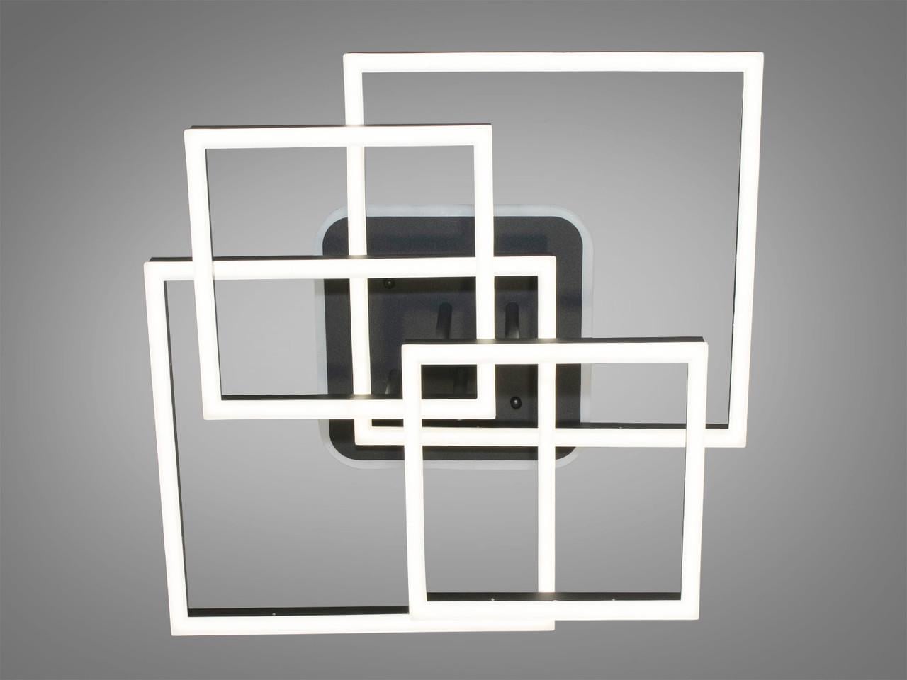 Люстра LED в современном стиле с пультом 135W на 19м2 Черный (MX11015-2+2BK-LS)