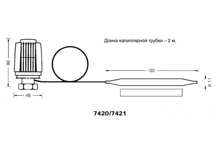 Термоголовка с накладным датчиком Herz 1742006 20-50°C для теплого пола - фото 4