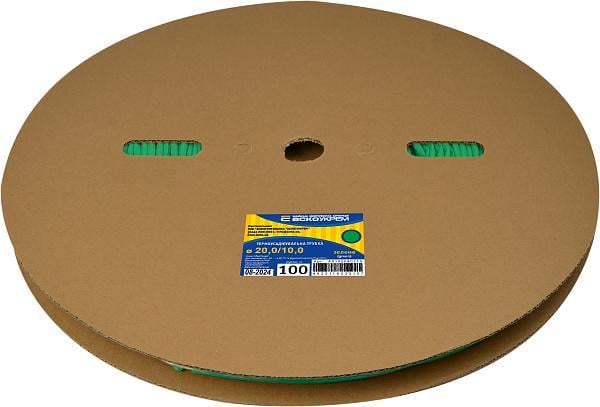 Трубка термоусаджувальна АСКО-УКРЕМ 20/10 мм 100 м Зелений (28685238)