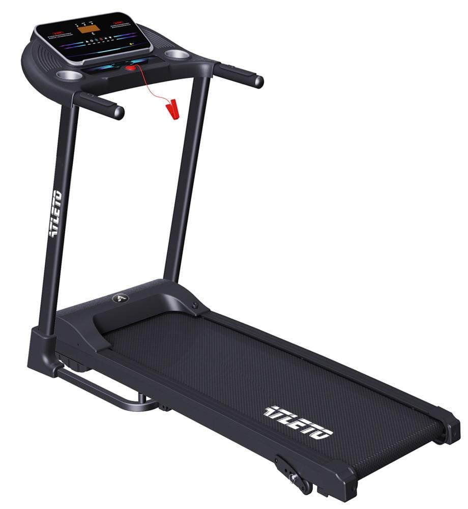 Беговая дорожка для ежедневных тренировок Atleto A80 со сменным наклоном до 90 кг 40х110 см Черный (147-76-42401030)