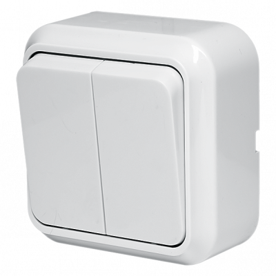 Вимикач двоклавішний Lider NOVA LVO10-880