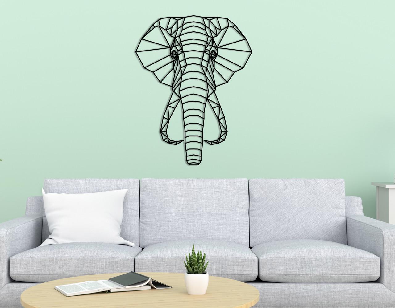 Декоративное панно на стену Upwood Decor Elephant 103,2х80 см Black (1584775689)