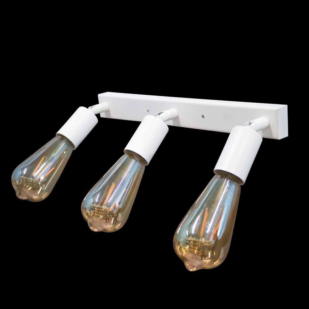 Светильник спот MSK ELECTRIC Asket с поворотным механизмом под три лампы Е27 Белый (NL 1222-3 W) - фото 5