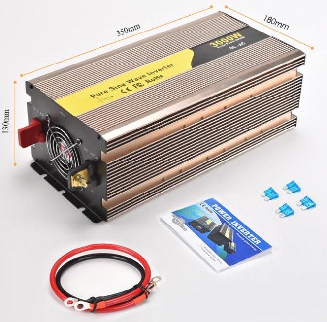 Автомобильный инвертор Pure Sine Wave Inverter 12-220 В 3000 Вт с чистой синусоидой (2104618828) - фото 12 Автомобильный инвертор Pure Sine Wave Inverter 12-220 В 3000 Вт с чистой синусоидой (2104618828) - фото 12