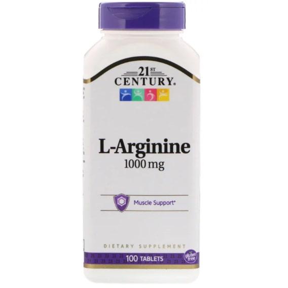 Аргінін 21st Century Health Care L-Arginine Maximum Strength 1000 мг 100 Tabs (CEN-27086)