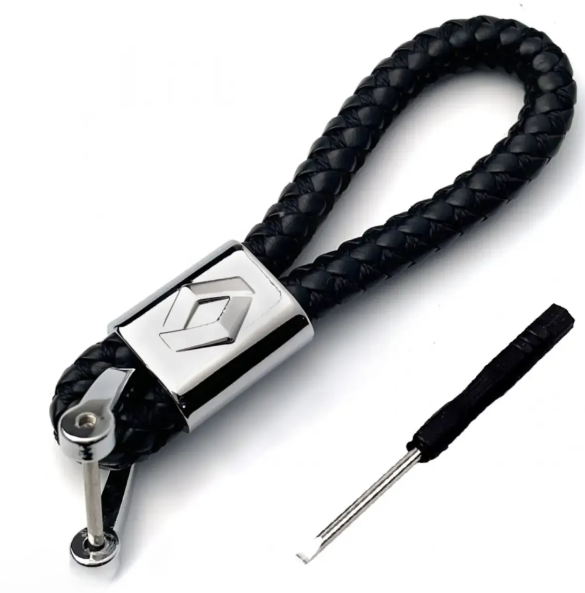 Брелок для ключей Renault из плетеной кожи (1805)