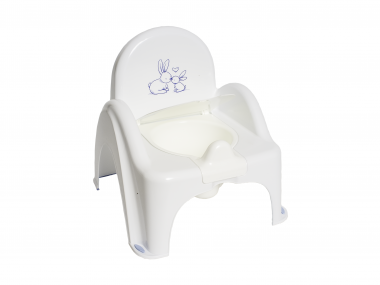 Горшок-стульчик Tega Baby Зайчики с музыкой Белый (5902963010438 PO-065-103)