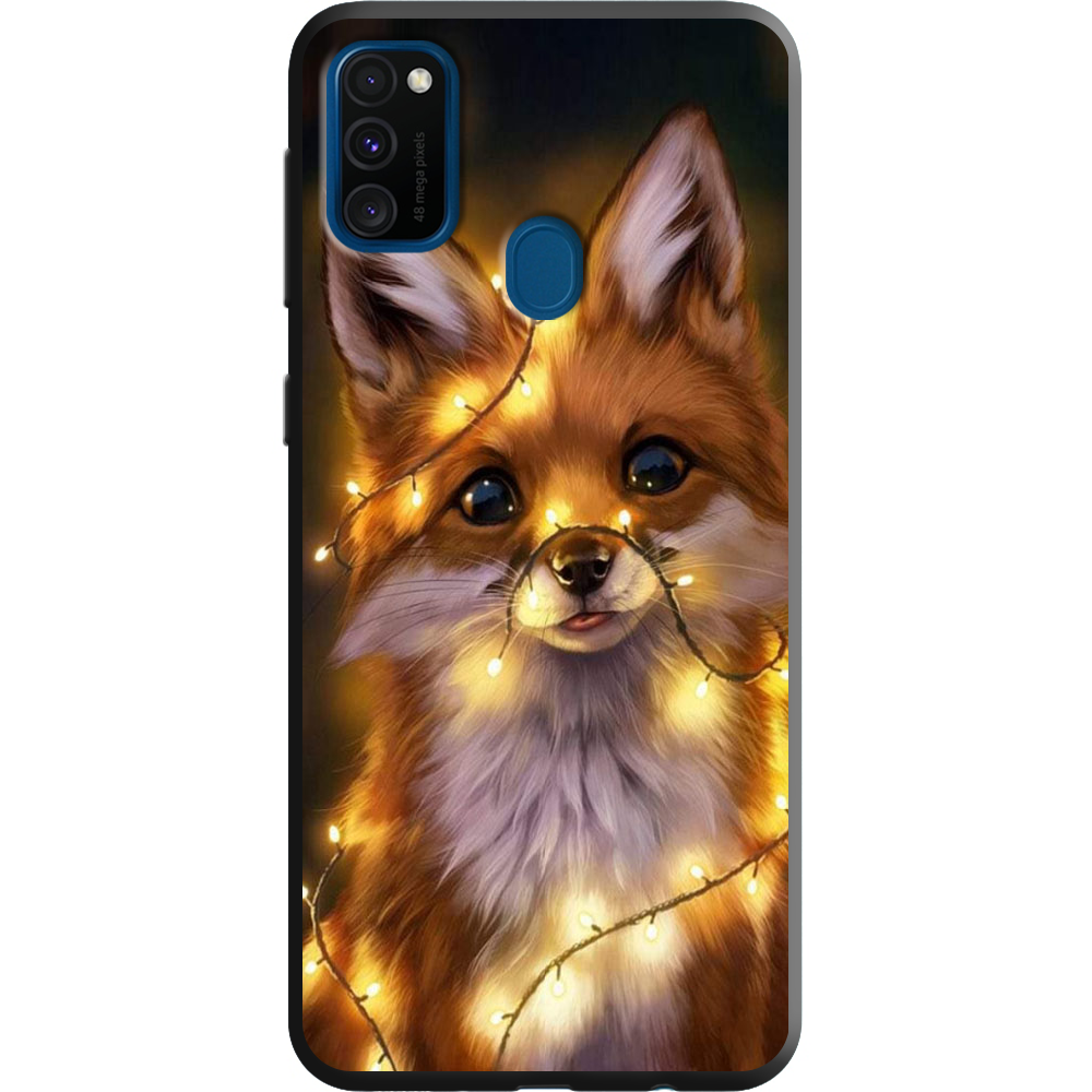 Чохол Boxface Samsung M307 Galaxy M30s Різдвяна Лисичка Чорний силікон (38209-up2399-38658)