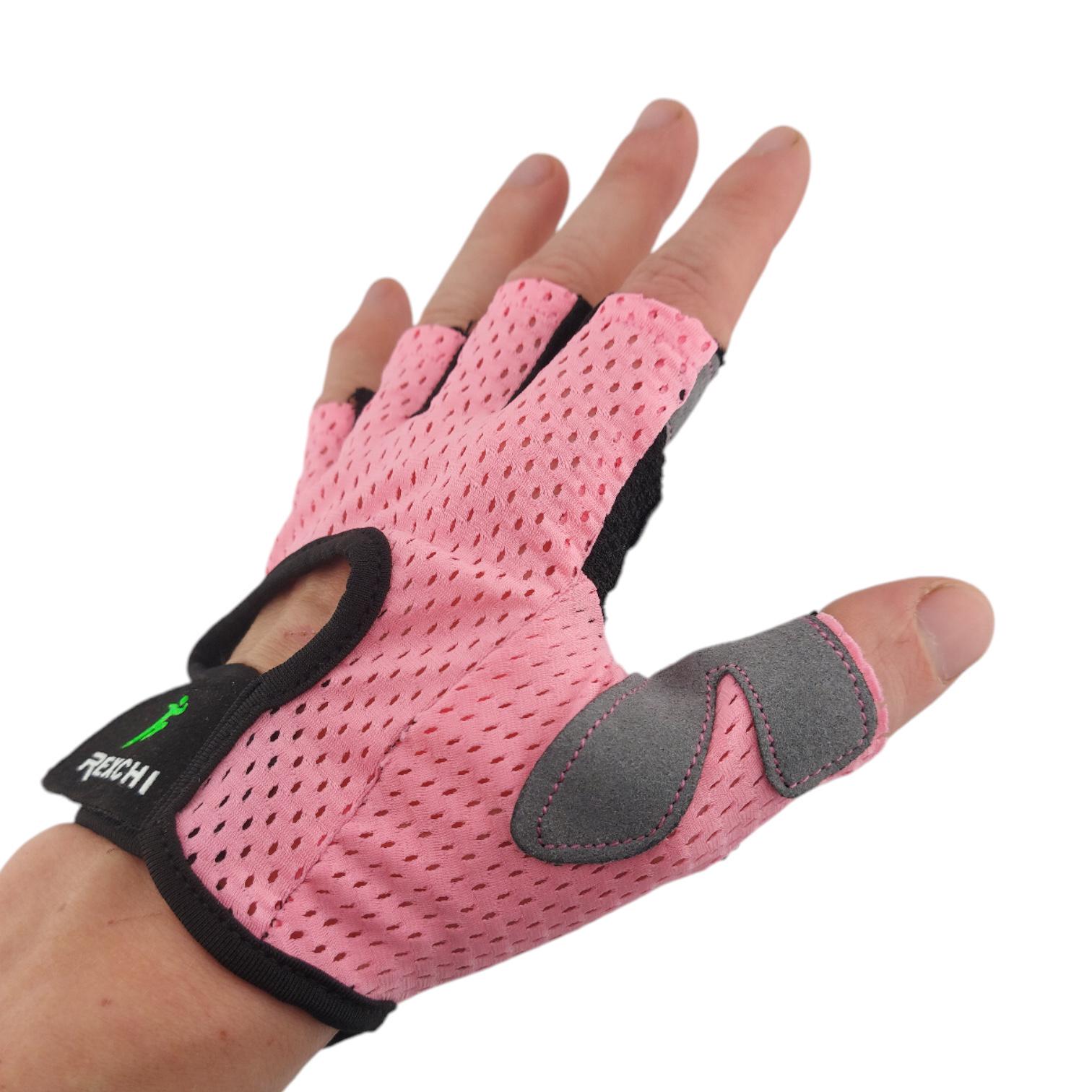 Рукавички для спорту GDragon Sport без пальців Рожевий (66_12_L2) - фото 10