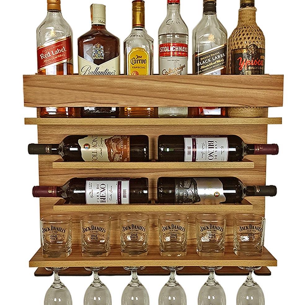 Полка для вина настенная из дерева Муроран Сиена (ПНК-014905)