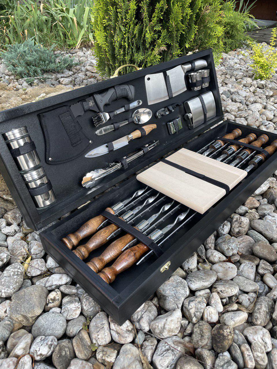 Набір шампурів Турист 4 в кейсі Black (11289583) - фото 5 Набір шампурів Турист 4 в кейсі Black (11289583) - фото 5