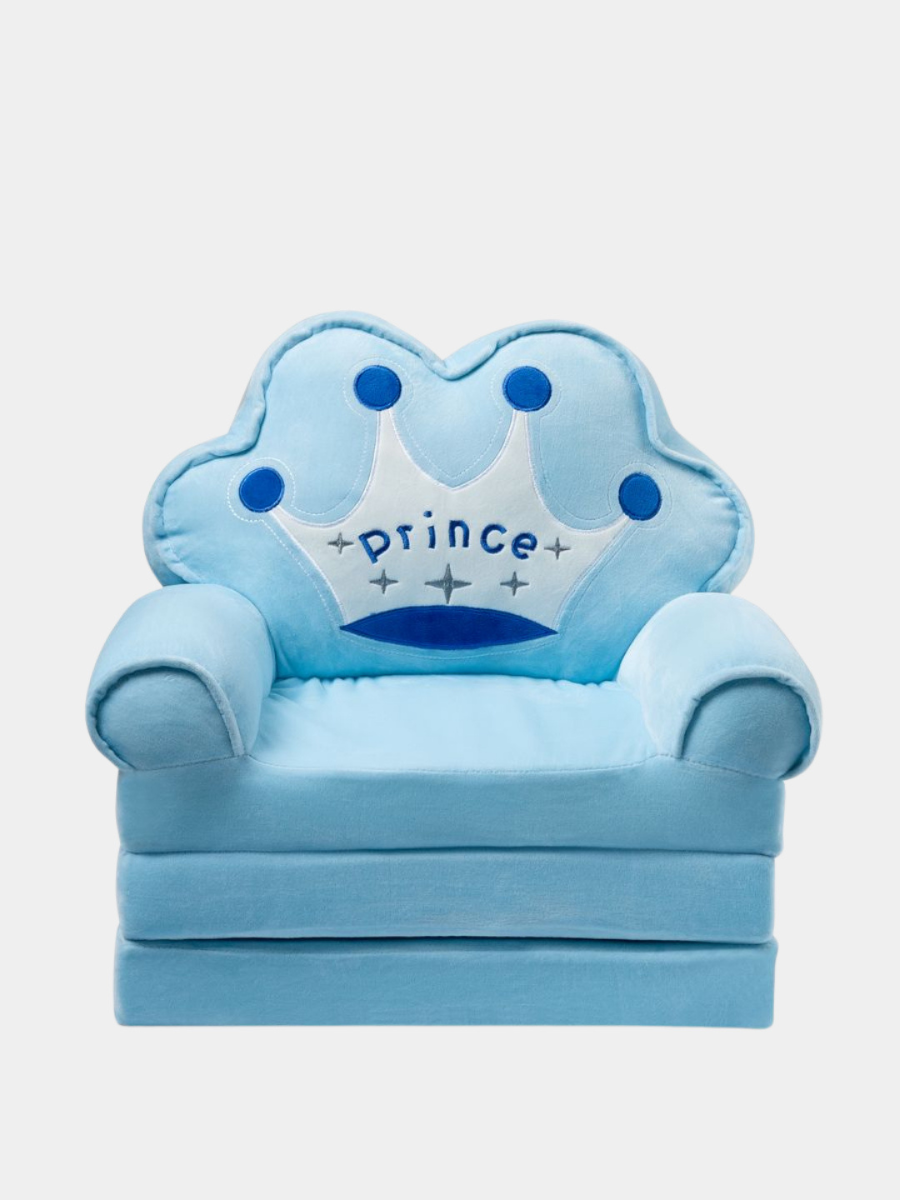 Кресло плюшевое Рrince раскладное в детскую комнату для детей 120 см Голубой (280008) Кресло плюшевое Рrince раскладное в детскую комнату для детей 120 см Голубой (280008)